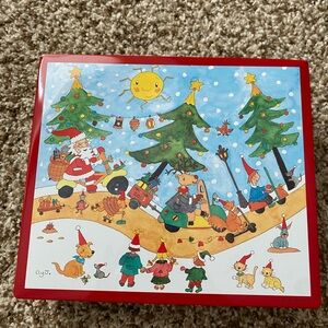 Christmas decorative tin box